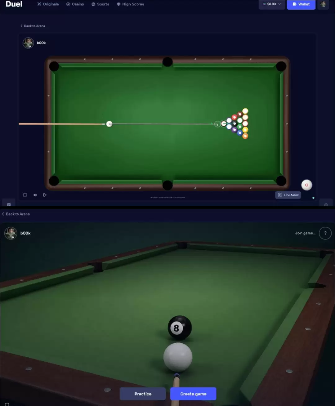 🎱Duel Casino now has 8 Ball Pool Available Media 0