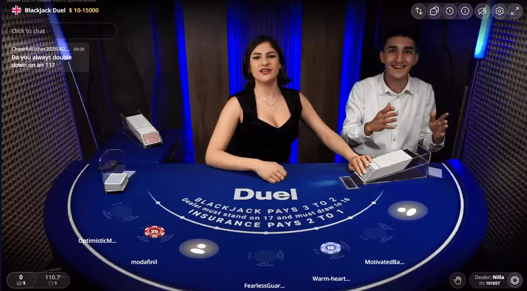 online blackjack sessions at Duel Casino Media 0